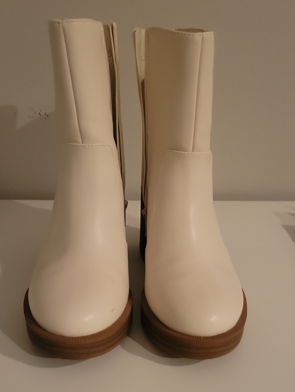Target Cream Platform Ankle Boots